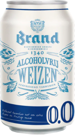 Brand Weizen 0.0 blikje van 0,33 liter
